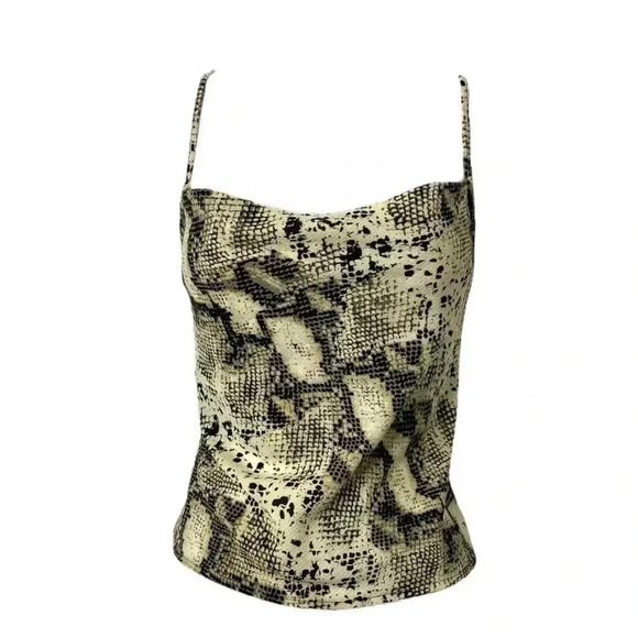Kendall & Kylie Animal Print Snake Print Cami Top - Picture 1 of 4